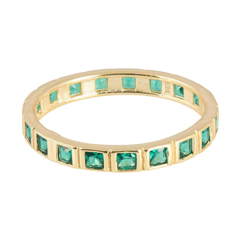Square Band in Emerald sold by Ragen Jewels