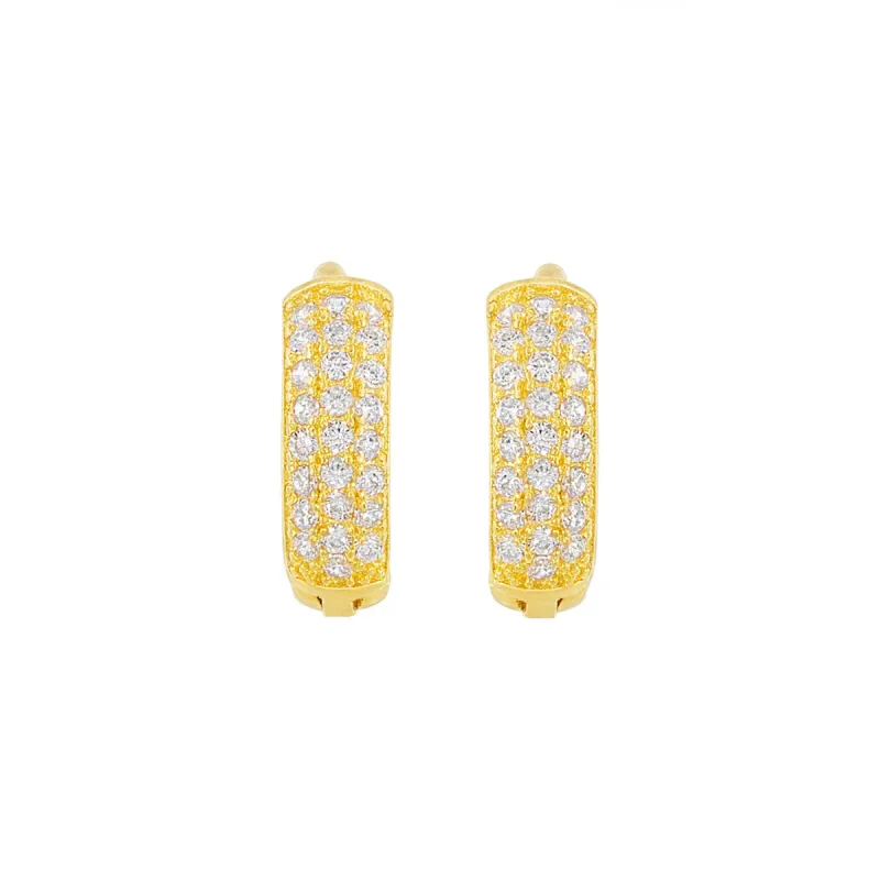 Mini Hoop Pavé Huggies sold by Ragen Jewels