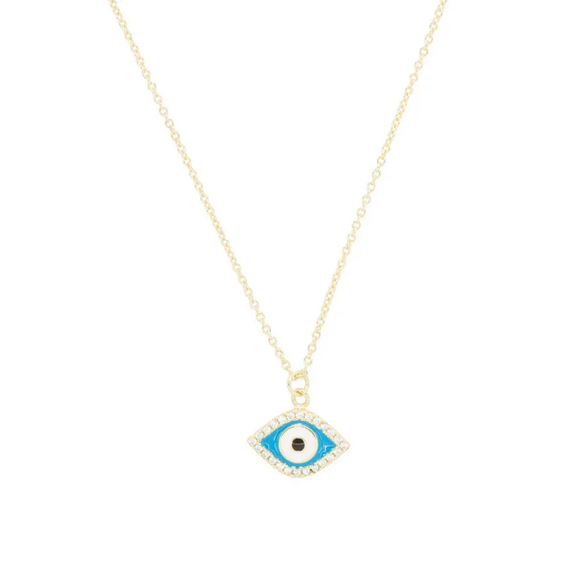 Sky Blue Evil Eye Necklace sold by Ragen Jewels