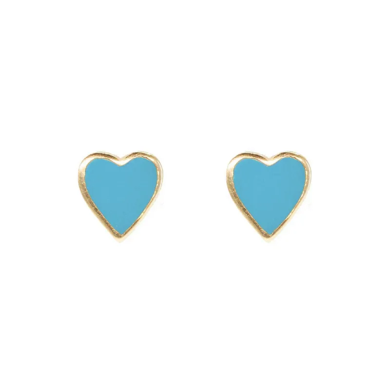 One Love Blue Heart Paired Studs sold by Ragen Jewels