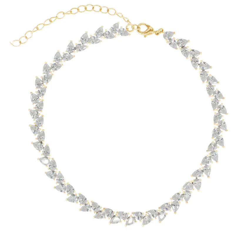 Pear Cut Crystal Choker sold by Ragen Jewels