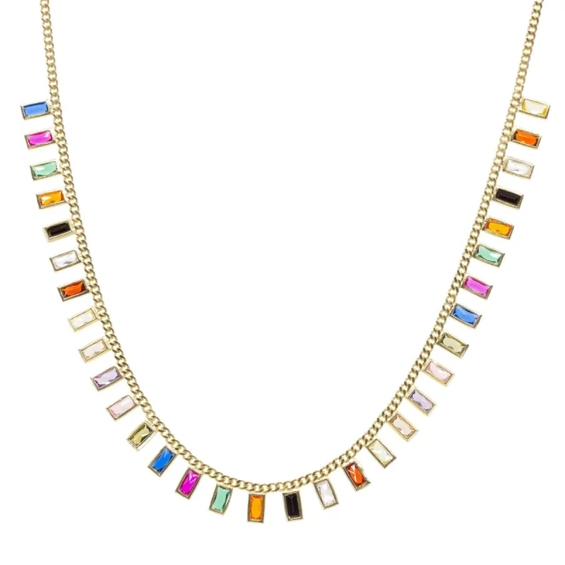 The Rainbow Tile Necklace sold by Ragen Jewels