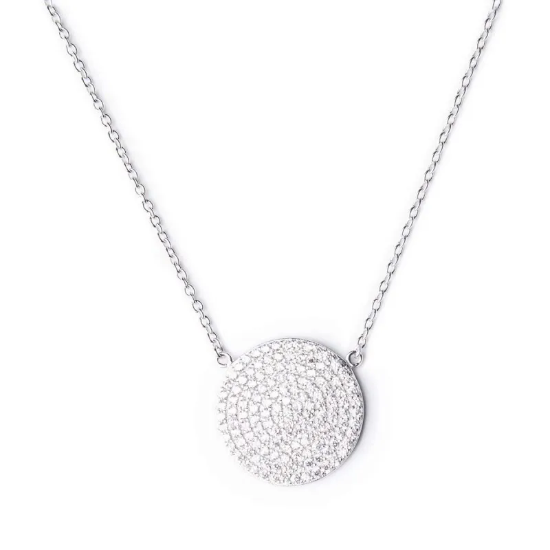 Pavé Disk Necklace sold by Ragen Jewels