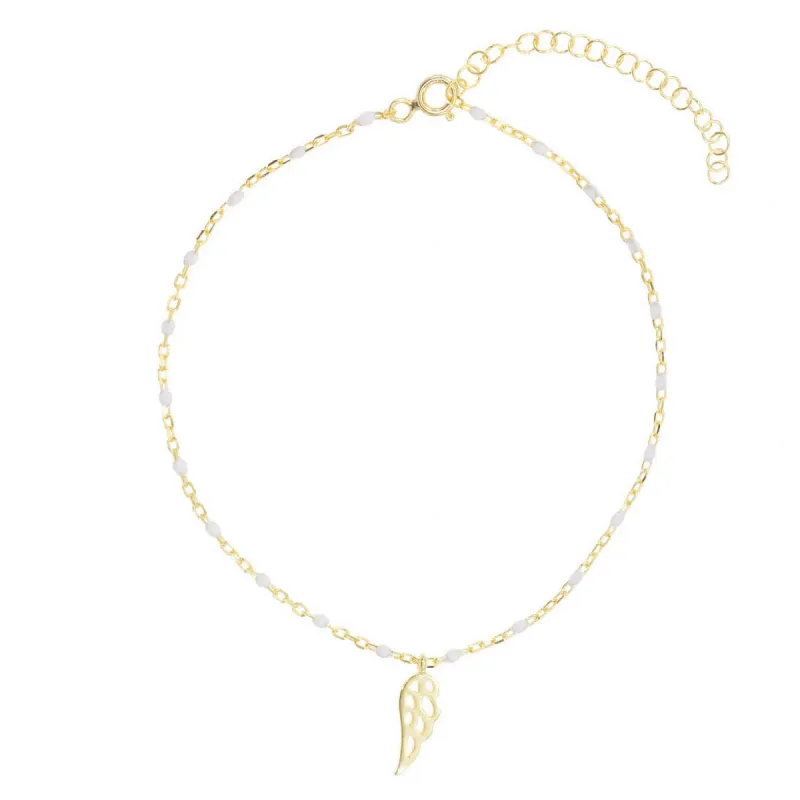 Mercury Rising Anklet in White sold by Ragen Jewels