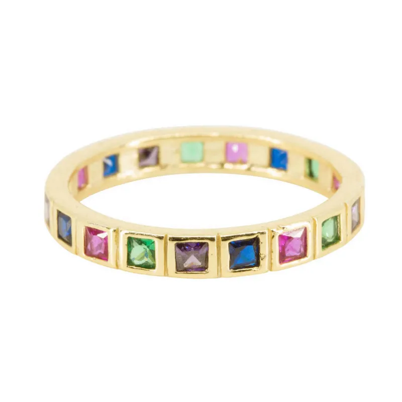 Square Band in Rainbow sold by Ragen Jewels