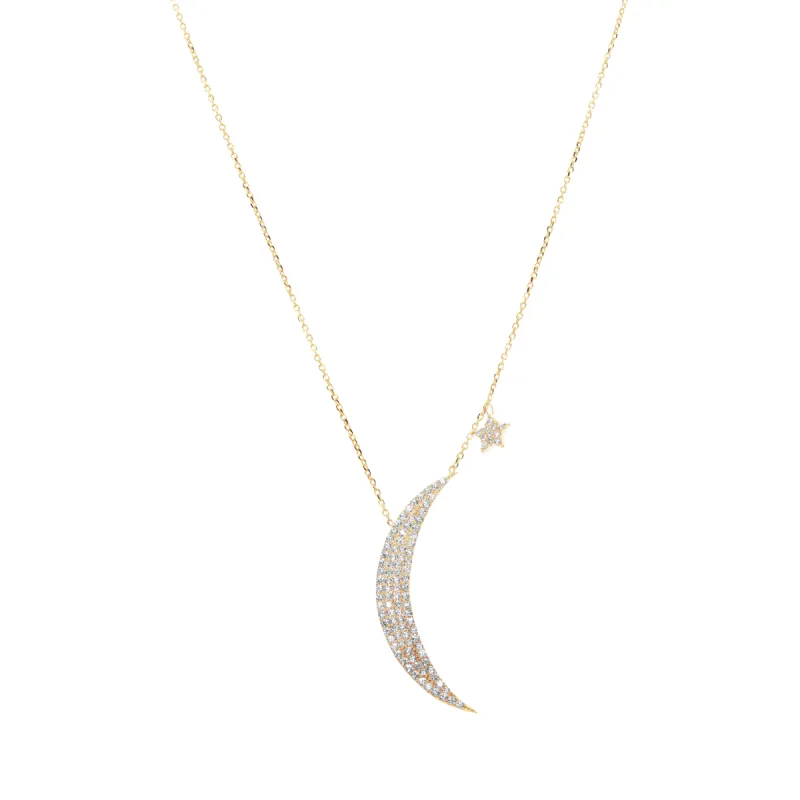 Crescent Star Necklace sold by Ragen Jewels