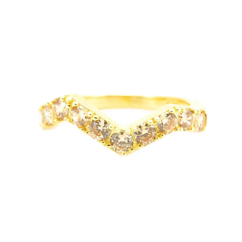 Champagne Zig Zag Ring sold by Ragen Jewels