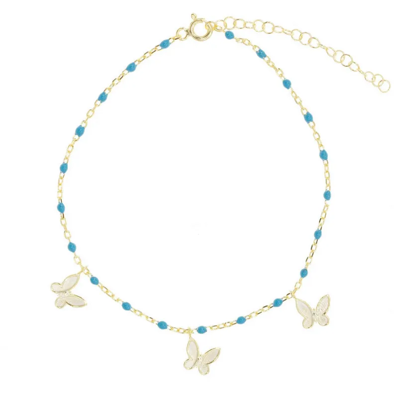 Mariposa Anklet in Turquoise sold by Ragen Jewels