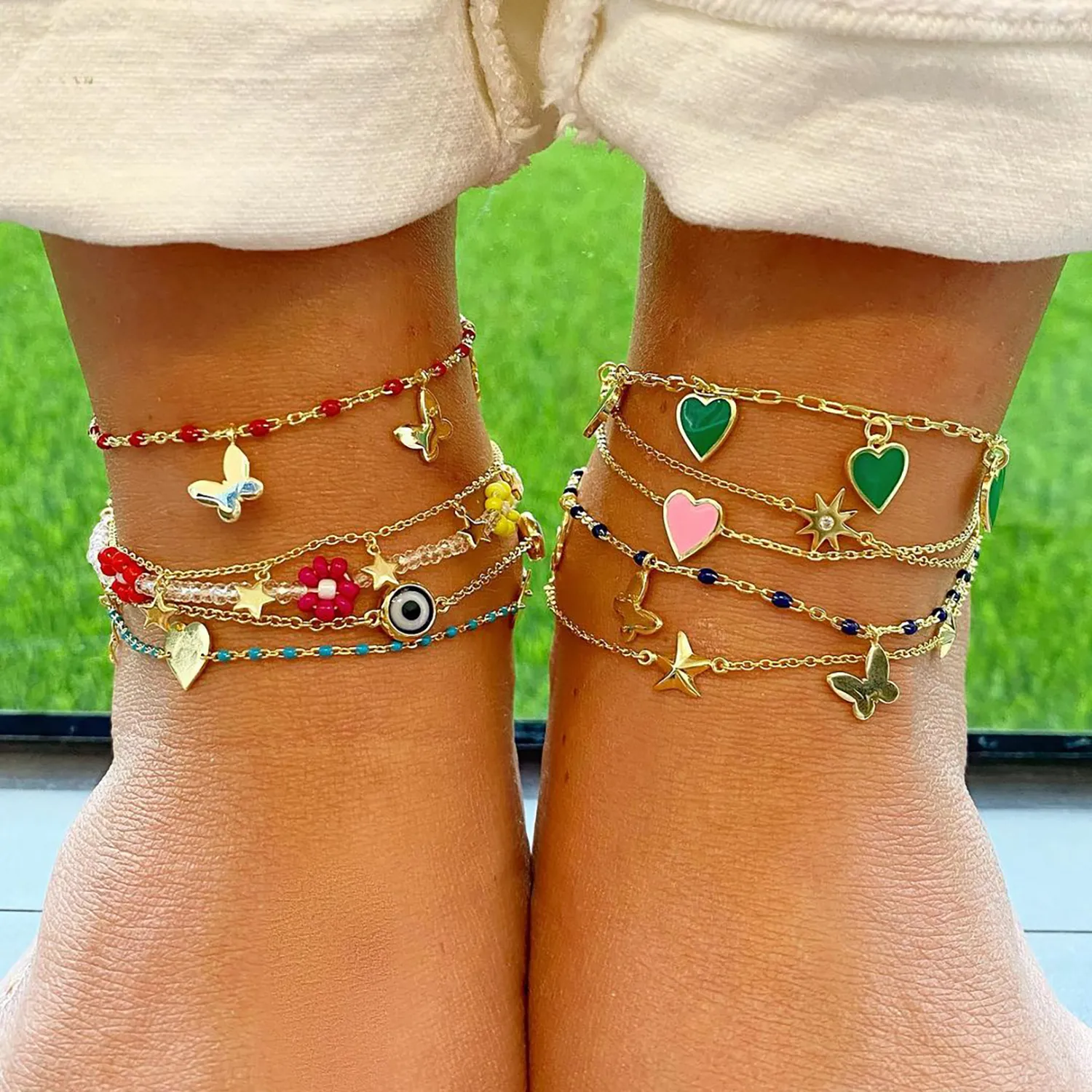 Mariposa Anklet in Midnight Navy sold by Ragen Jewels product image thumbnail 2