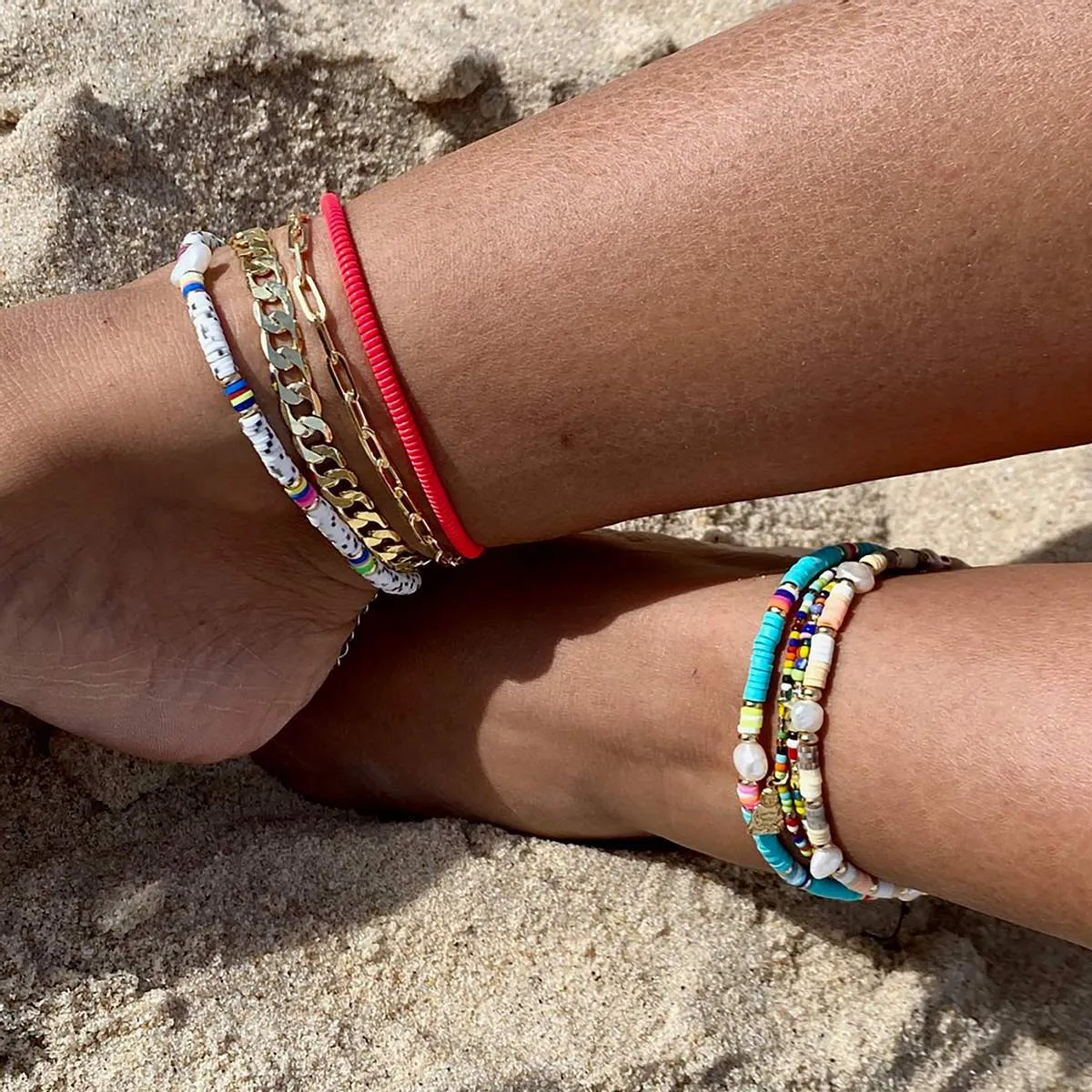 Pearl of the Ocean Anklet in Sand sold by Ragen Jewels product image thumbnail 2