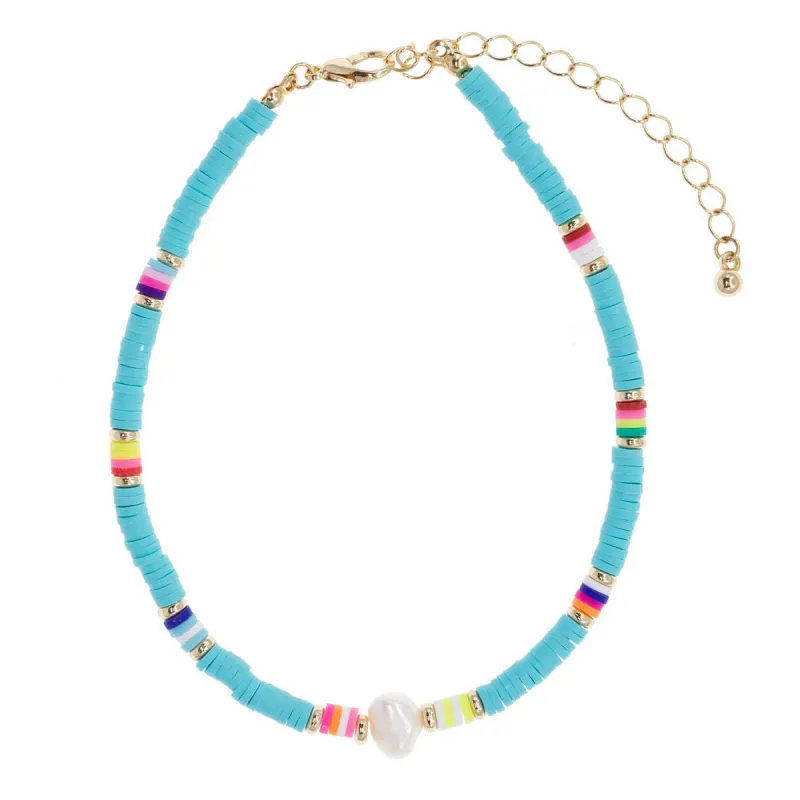 Pearl of the Ocean Anklet in Turquoise sold by Ragen Jewels