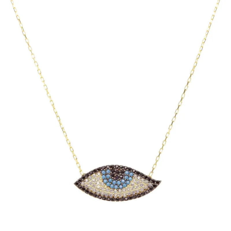 Evil Eye Pavé Necklace sold by Ragen Jewels