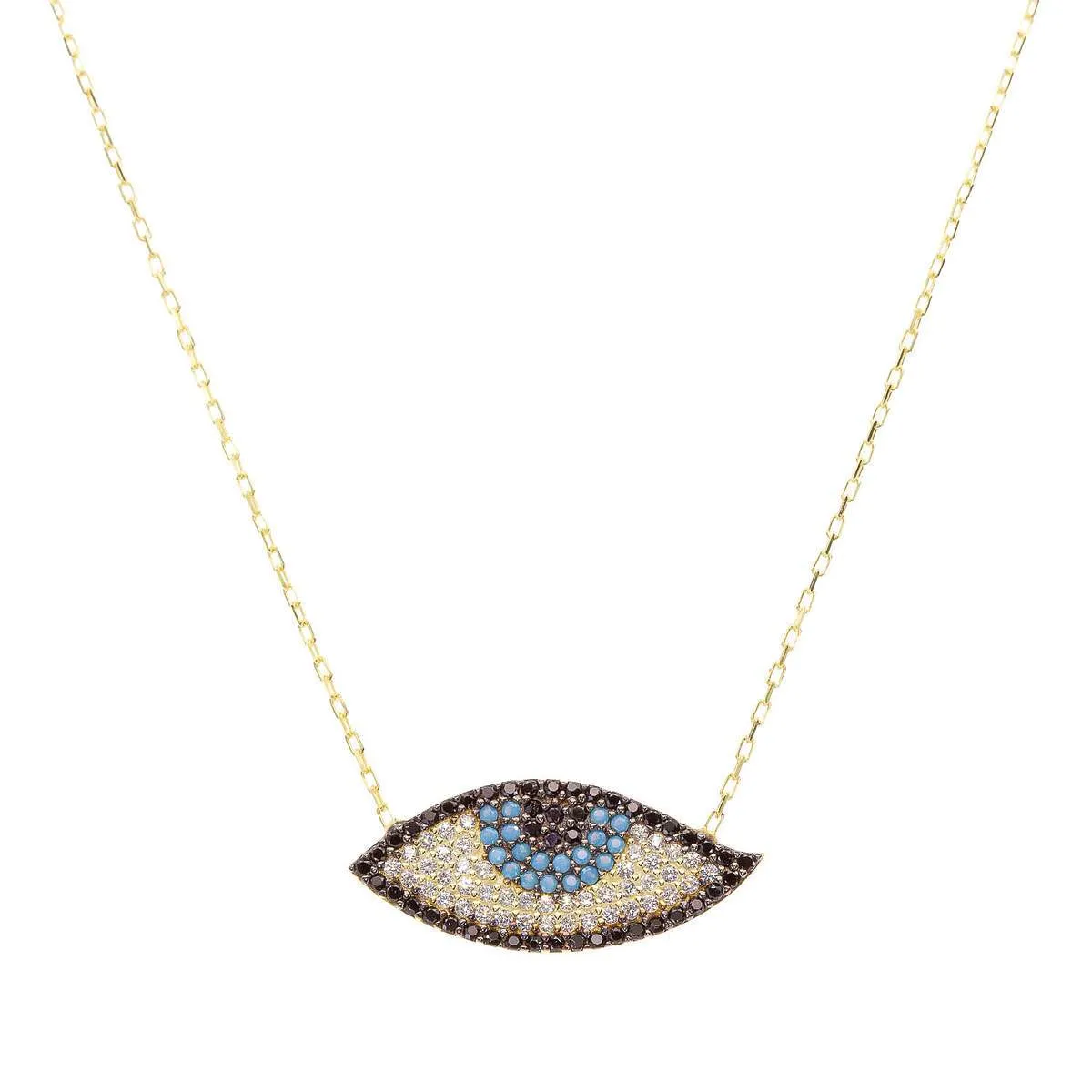 Evil Eye Pavé Necklace sold by Ragen Jewels
