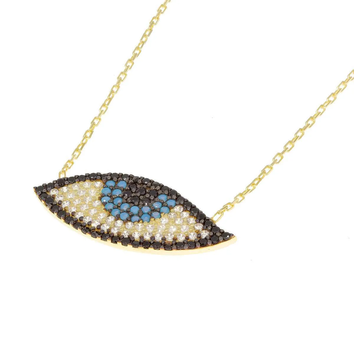 Evil Eye Pavé Necklace sold by Ragen Jewels product image thumbnail 4