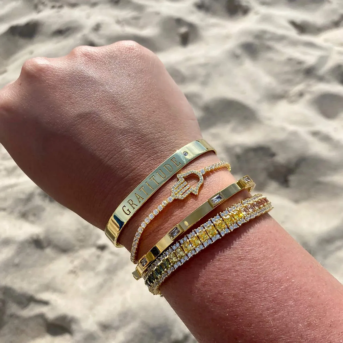 Starry Way Crystal Hamsa Bracelet sold by Ragen Jewels product image thumbnail 2