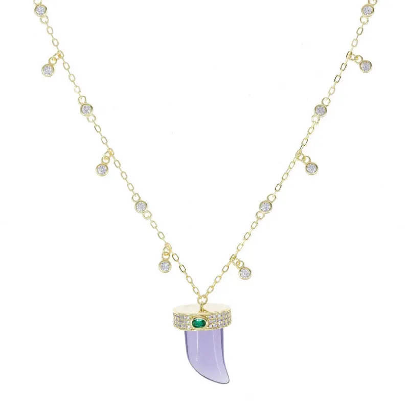 Tiger Tooth Necklace in Amethyst sold by Ragen Jewels