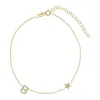 You're A Star Initial Anklet in Crystal Clear sold by Ragen Jewels