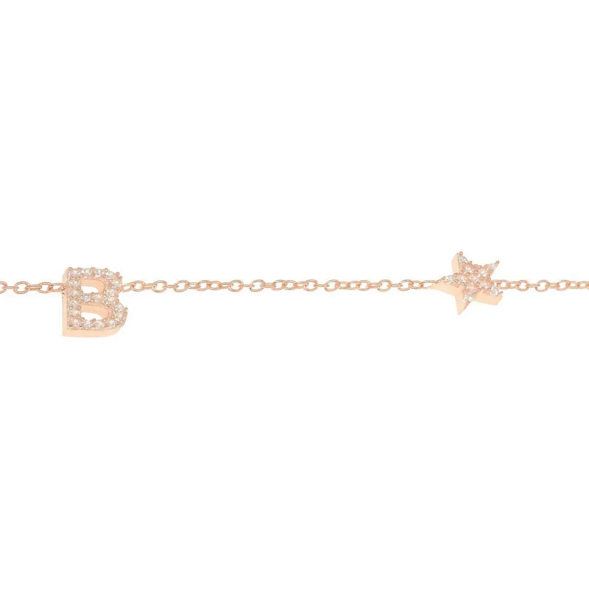 You're A Star Initial Anklet in Crystal Clear sold by Ragen Jewels product image thumbnail 5