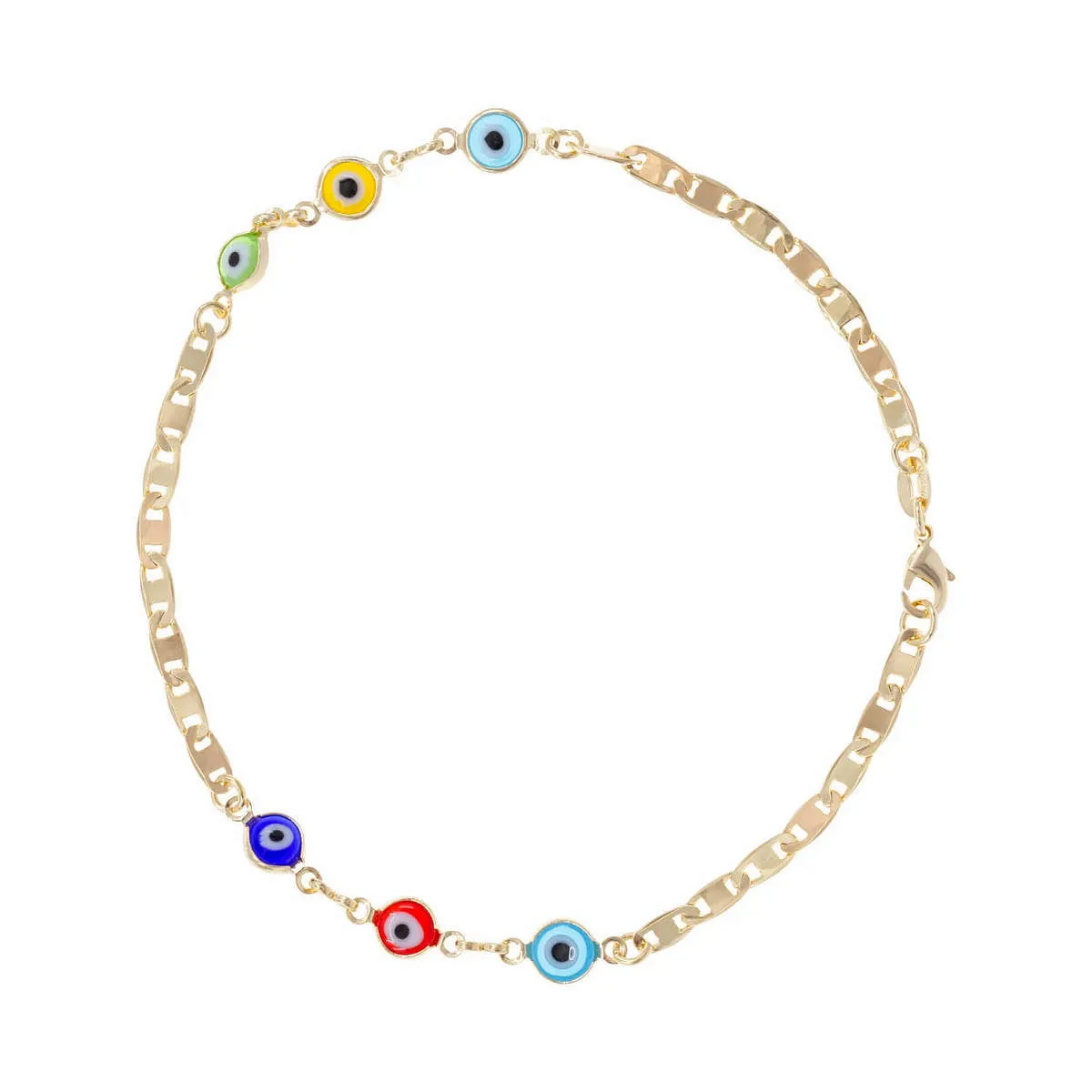 Double Vision Evil Eye Anklet sold by Ragen Jewels