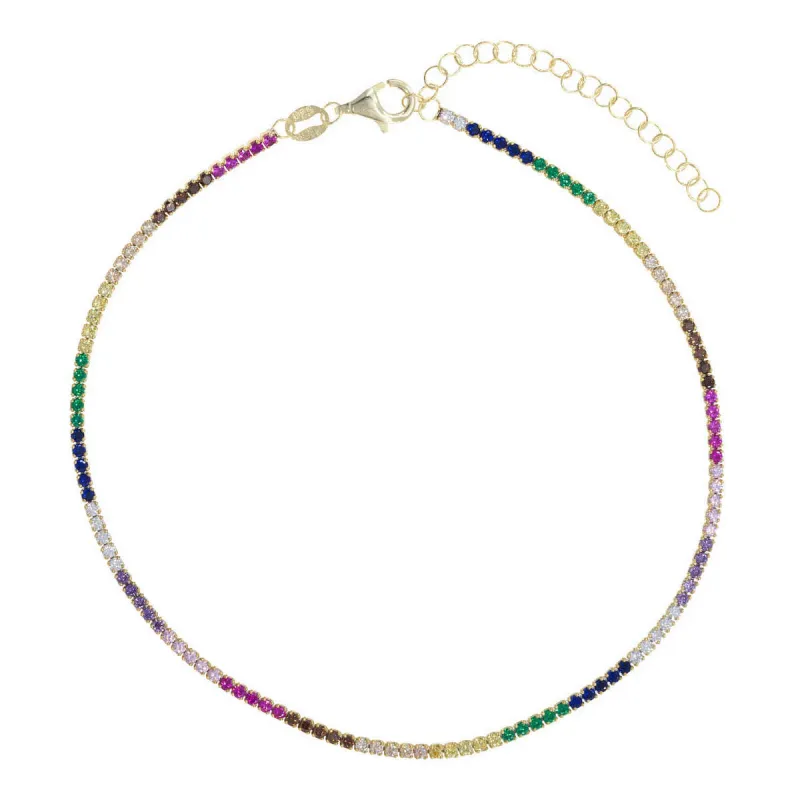 Little Gems Tennis Anklet in Menagerie sold by Ragen Jewels