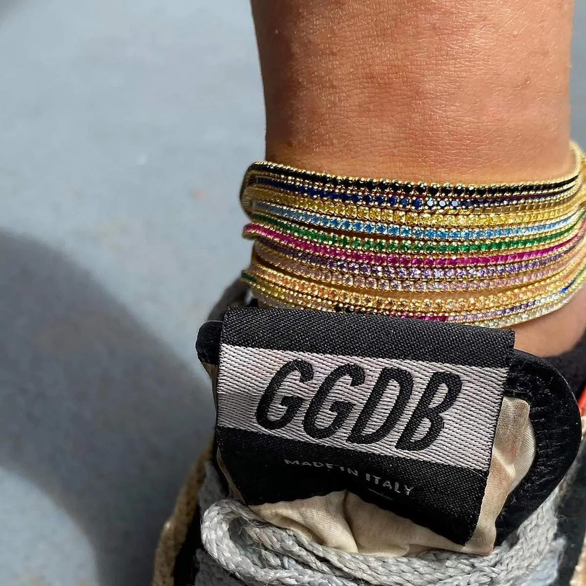 Little Gems Tennis Anklet in Sapphire sold by Ragen Jewels product image thumbnail 2