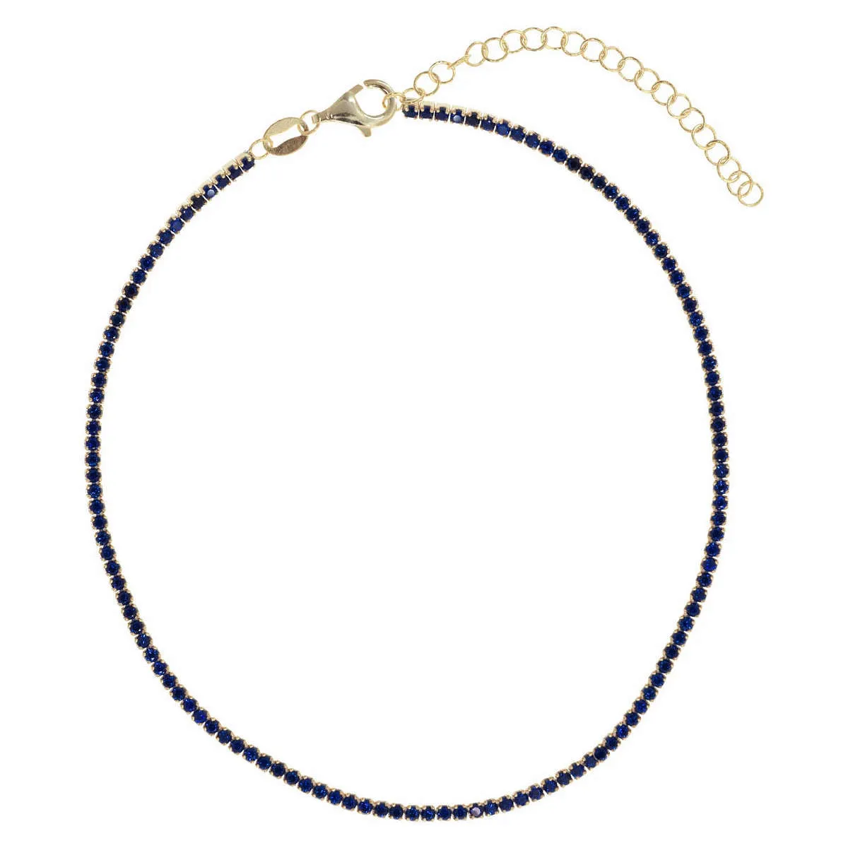 Little Gems Tennis Anklet in Sapphire sold by Ragen Jewels