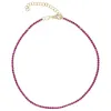 Little Gems Tennis Anklet in Fuchsia sold by Ragen Jewels