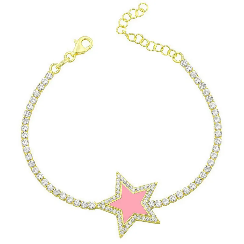 Pink Star Crystal Bracelet sold by Ragen Jewels