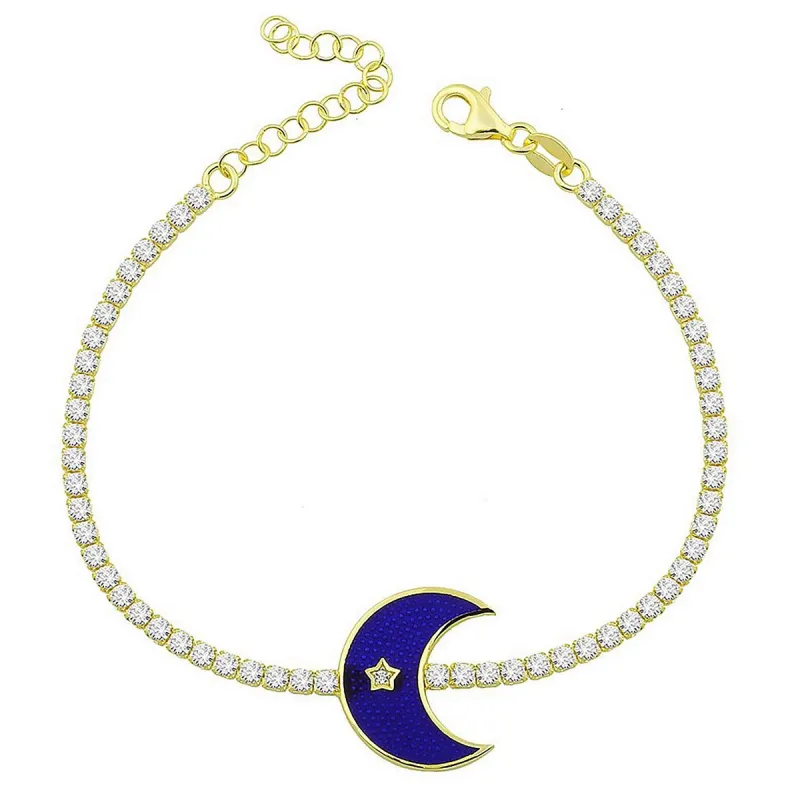 Deep Ocean Crescent Bracelet sold by Ragen Jewels