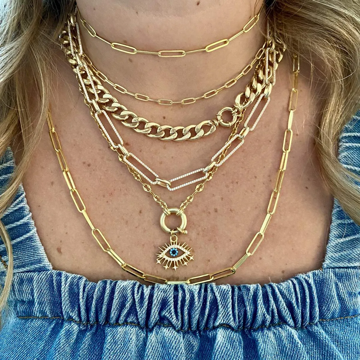 Shooting Stars Evil Eye Necklace sold by Ragen Jewels product image thumbnail 2