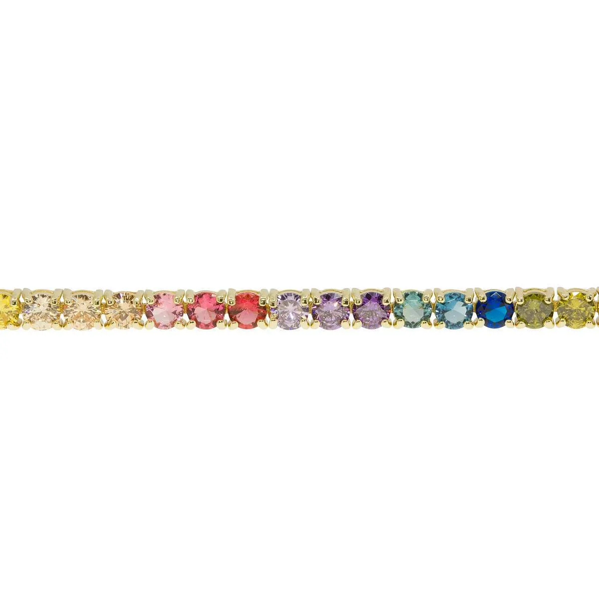 Round Rainbow Tennis Bracelet sold by Ragen Jewels product image thumbnail 3