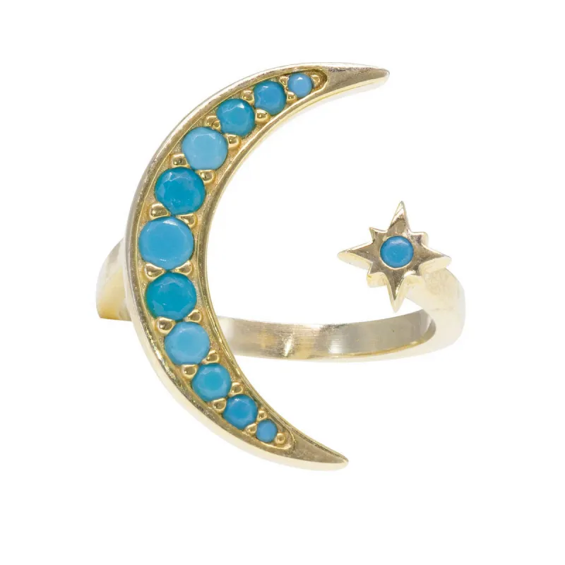 Midnight Moon Ring in Turquoise made by Ragen Jewels