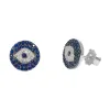 Evil Eye Paired Studs in Sapphire sold by Ragen Jewels