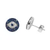 Evil Eye Paired Studs in Sapphire sold by Ragen Jewels
