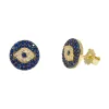 Evil Eye Paired Studs in Sapphire sold by Ragen Jewels