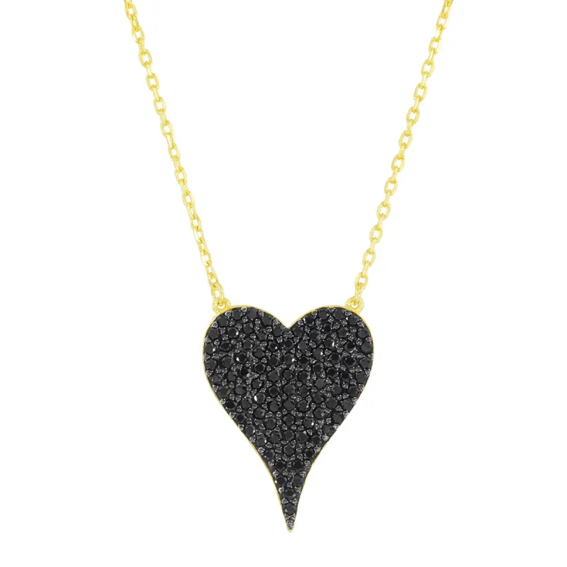 Happy Heart Necklace in Onyx sold by Ragen Jewels