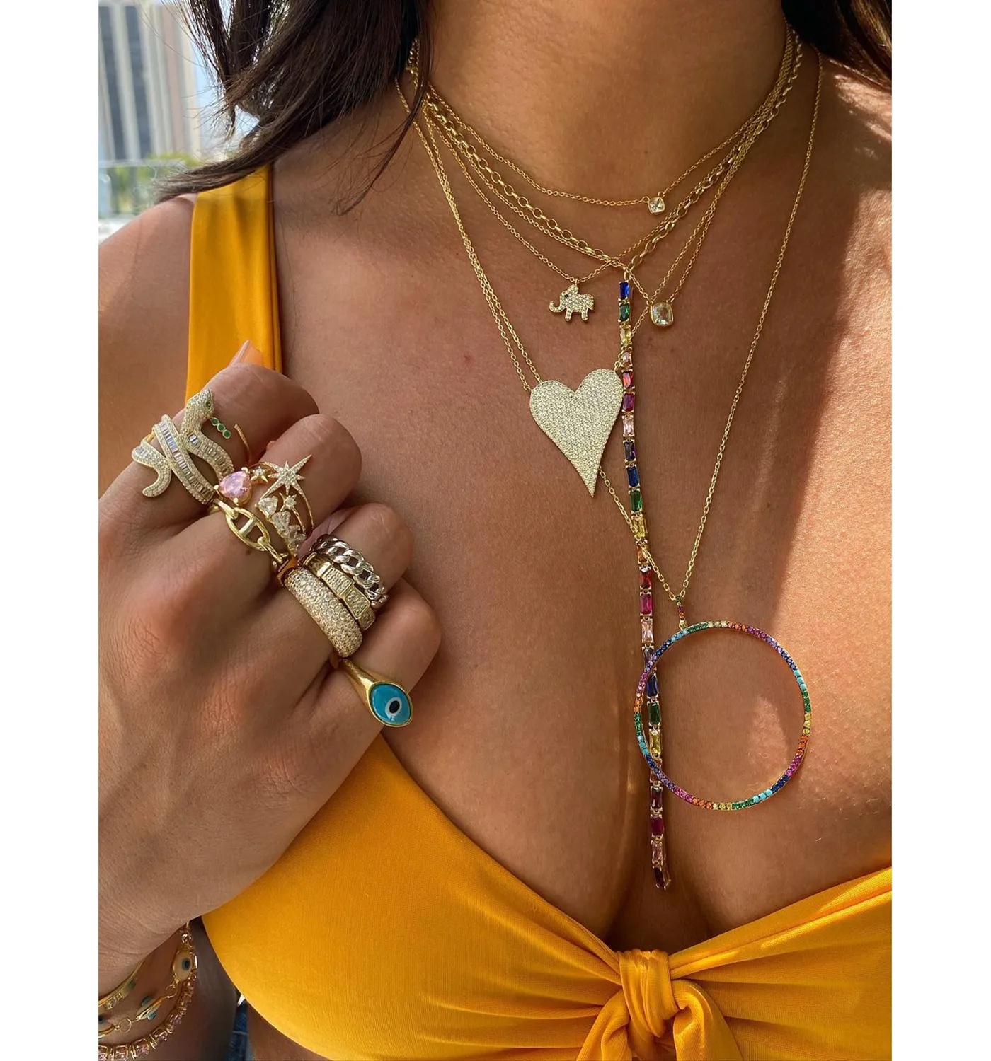 Jumbo Happy Heart Necklace sold by Ragen Jewels product image thumbnail 3