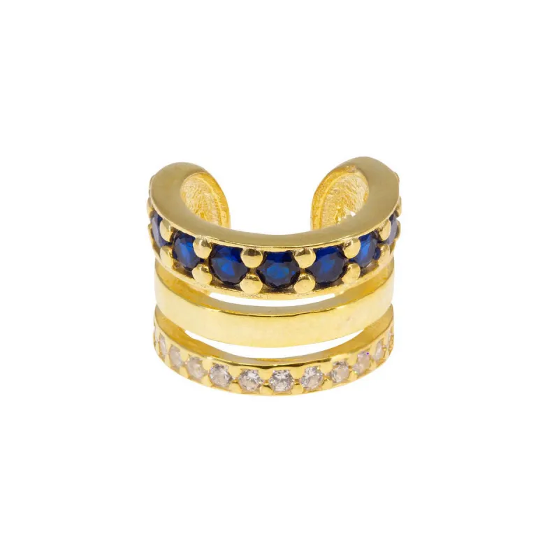 The Luxe Ear Cuff in Sapphire sold by Ragen Jewels