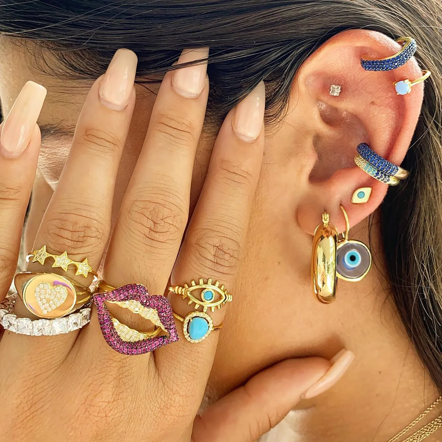 Illuminator Ear Cuff in Color Block sold by Ragen Jewels product image thumbnail 2