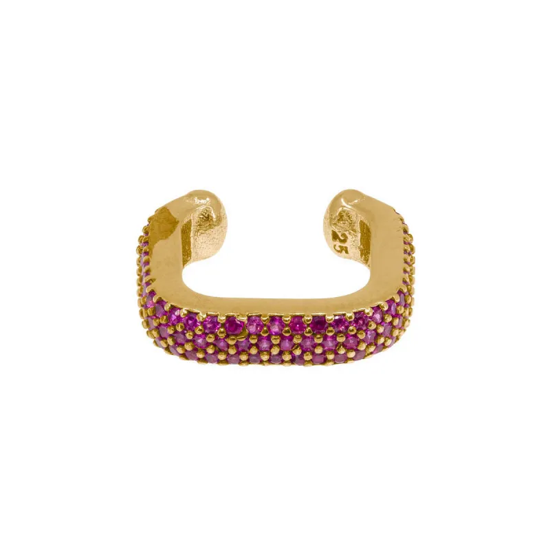 Fascinator Ear Cuff in Pink made by Ragen Jewels