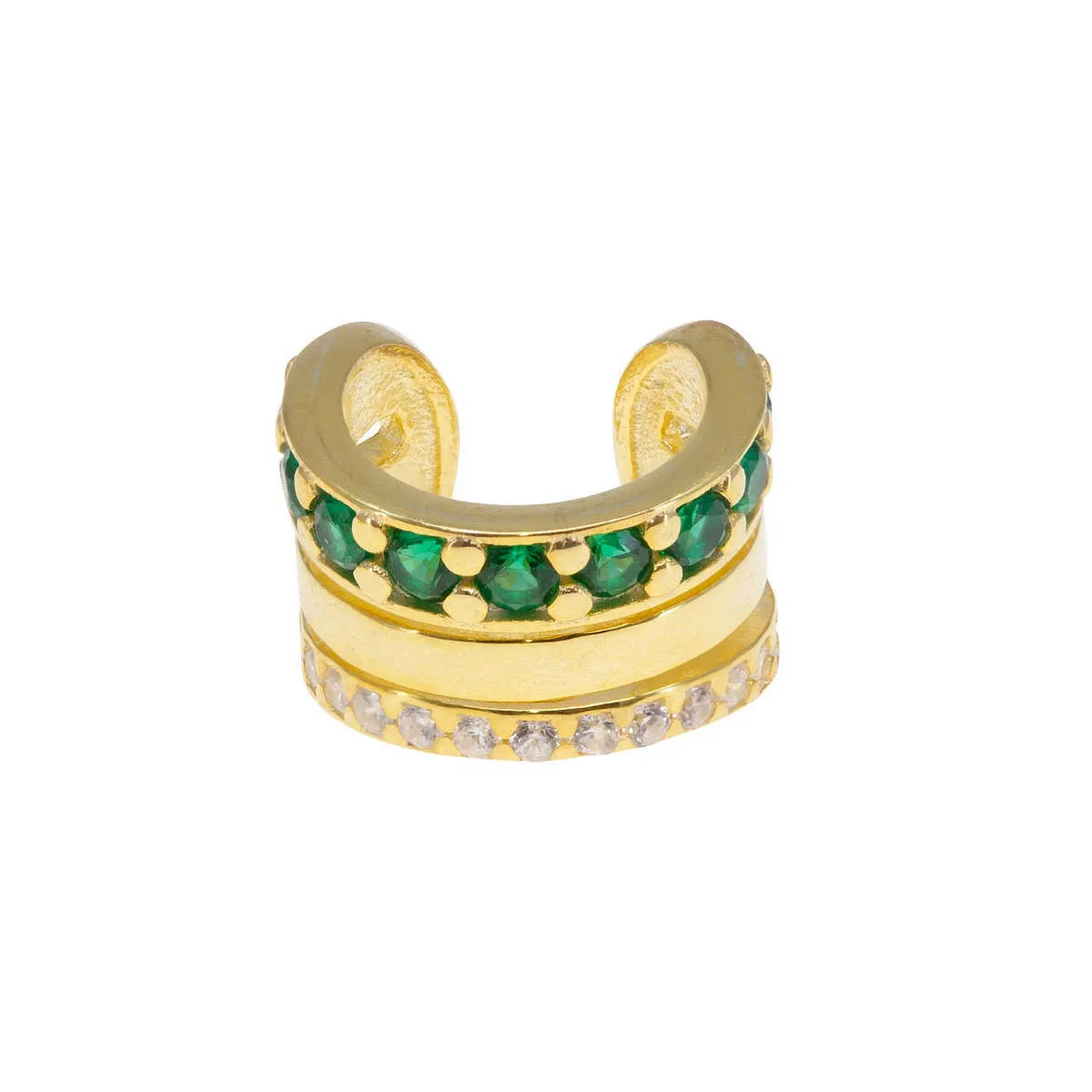 The Luxe Ear Cuff in Emerald sold by Ragen Jewels