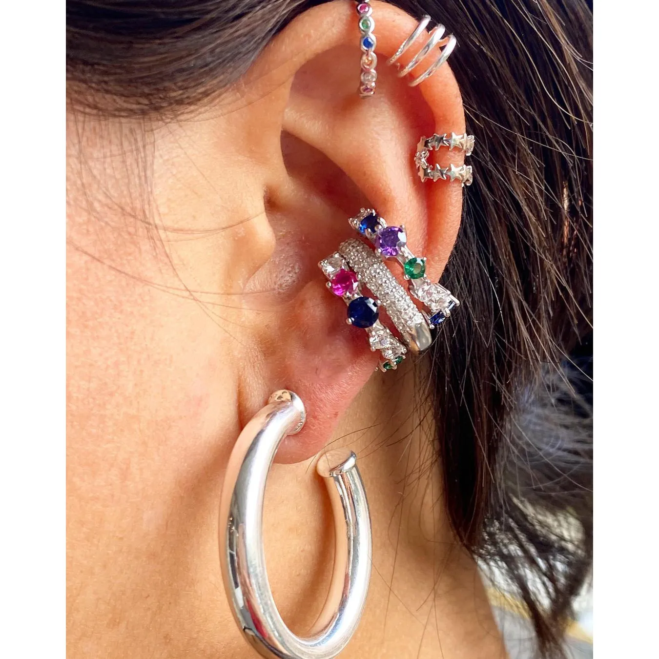 Illuminator Ear Cuff in Crystal Clear sold by Ragen Jewels product image thumbnail 2