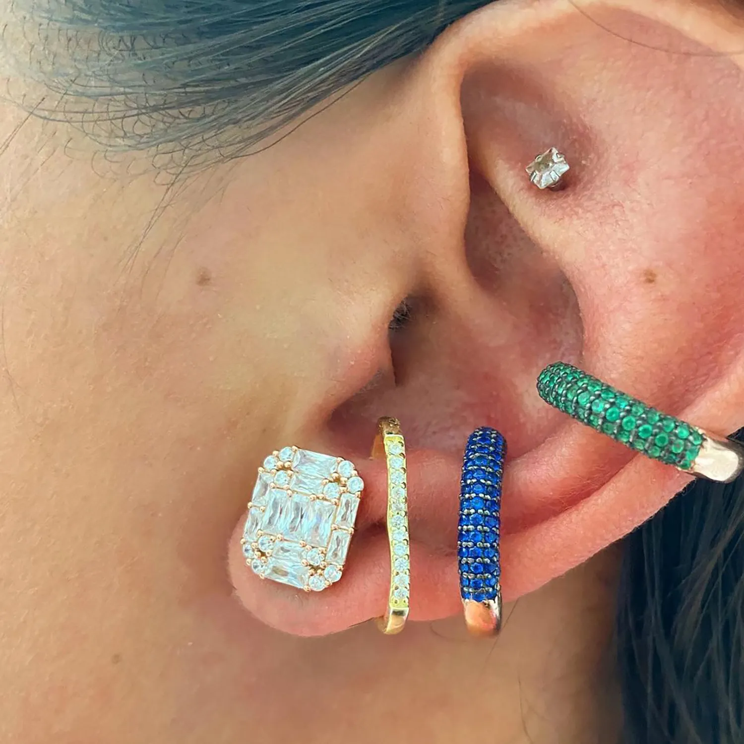 Crystal Curve Stud sold by Ragen Jewels product image thumbnail 2