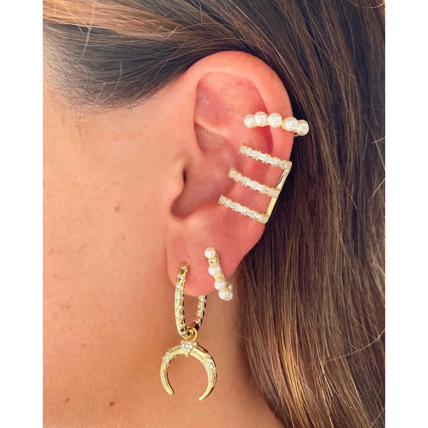 Divinity Pearl Halo Ear Cuff sold by Ragen Jewels product image thumbnail 2