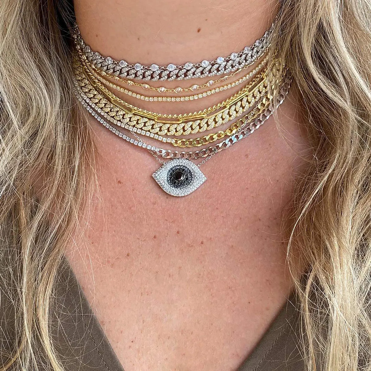 Crystal Twist Adjustable Choker sold by Ragen Jewels product image thumbnail 2