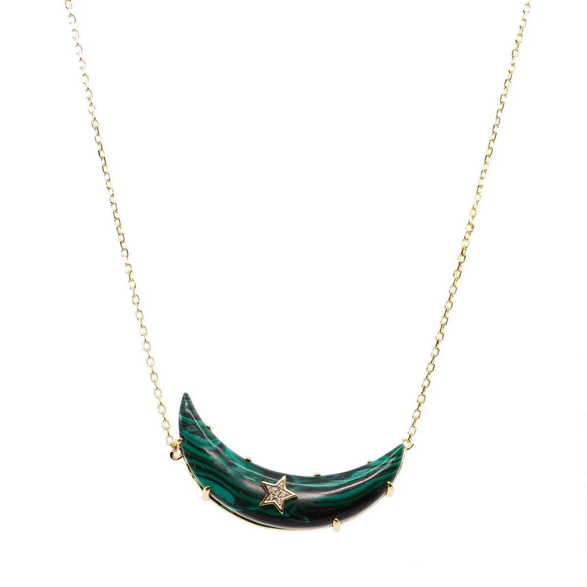 Neptune in Pisces Celestial Crescent Necklace sold by Ragen Jewels