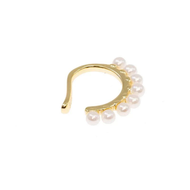 Mini Pearl Halo Ear Cuff sold by Ragen Jewels