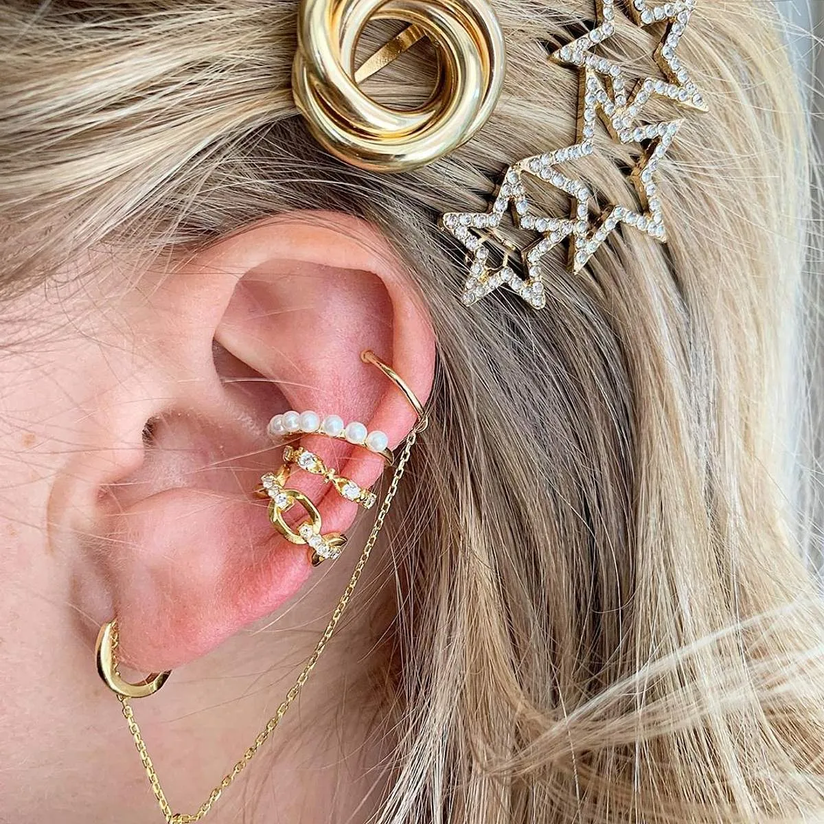 Mini Pearl Halo Ear Cuff sold by Ragen Jewels product image thumbnail 2