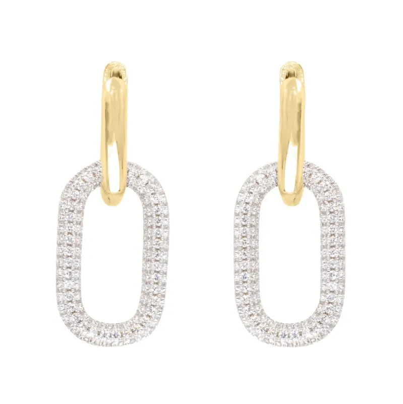 Heavy Metal Linked Duo Hoop made by Ragen Jewels