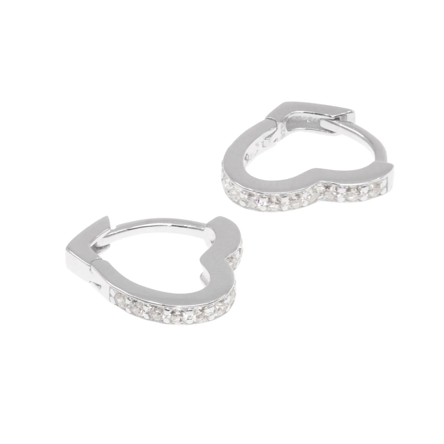 Love is Crystal Clear Heart Earrings sold by Ragen Jewels product image thumbnail 4